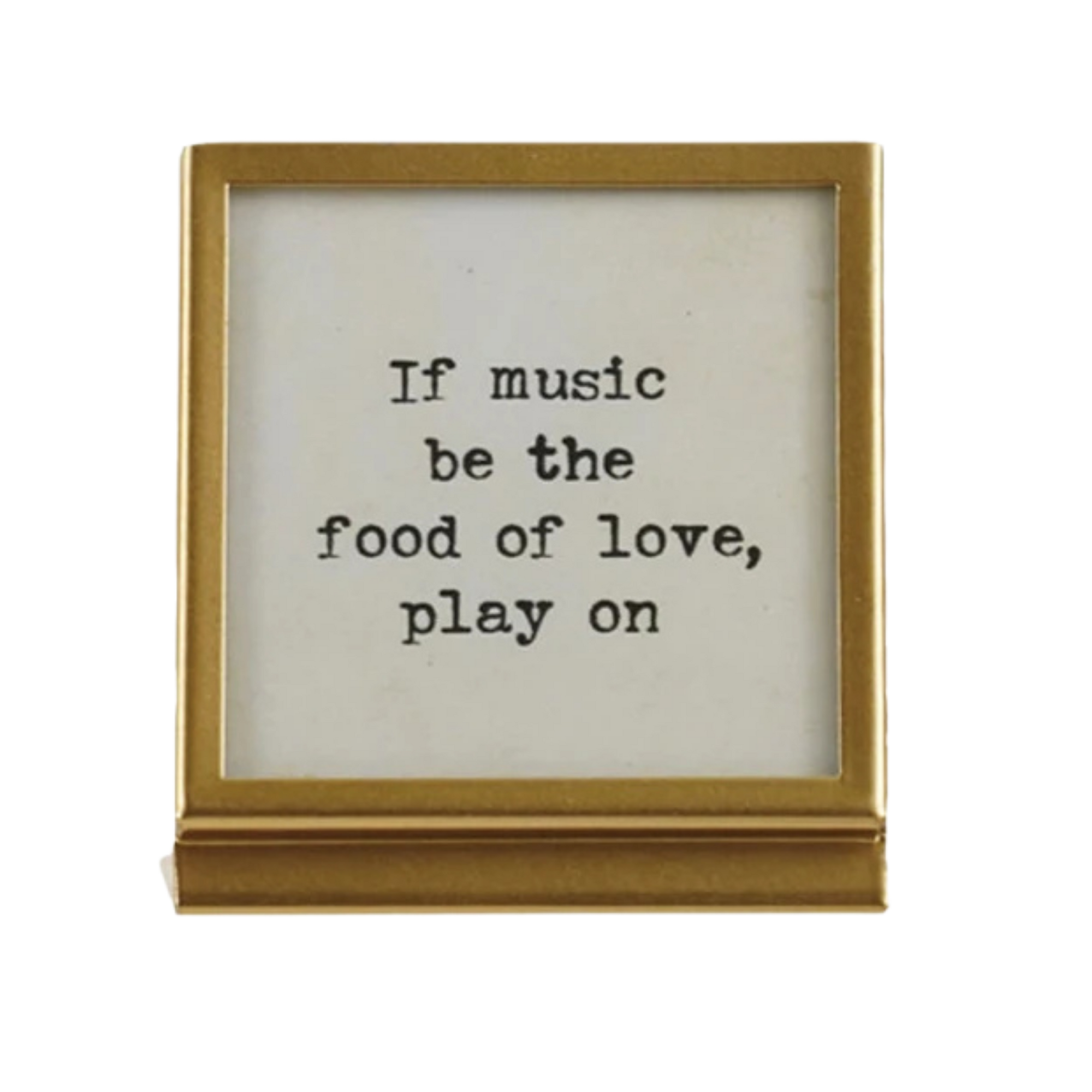 Gold Frame with Saying, square