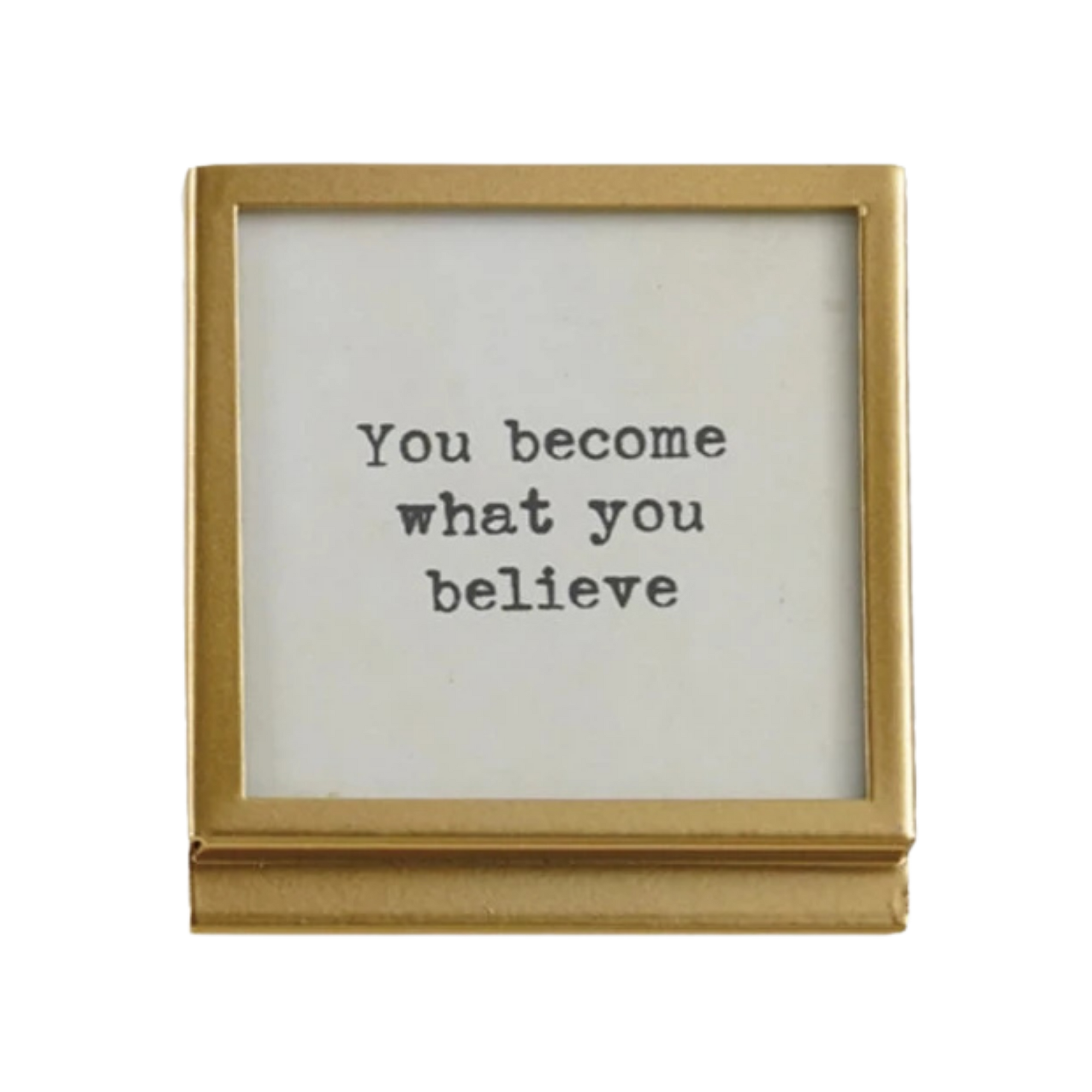 Gold Frame with Saying, square