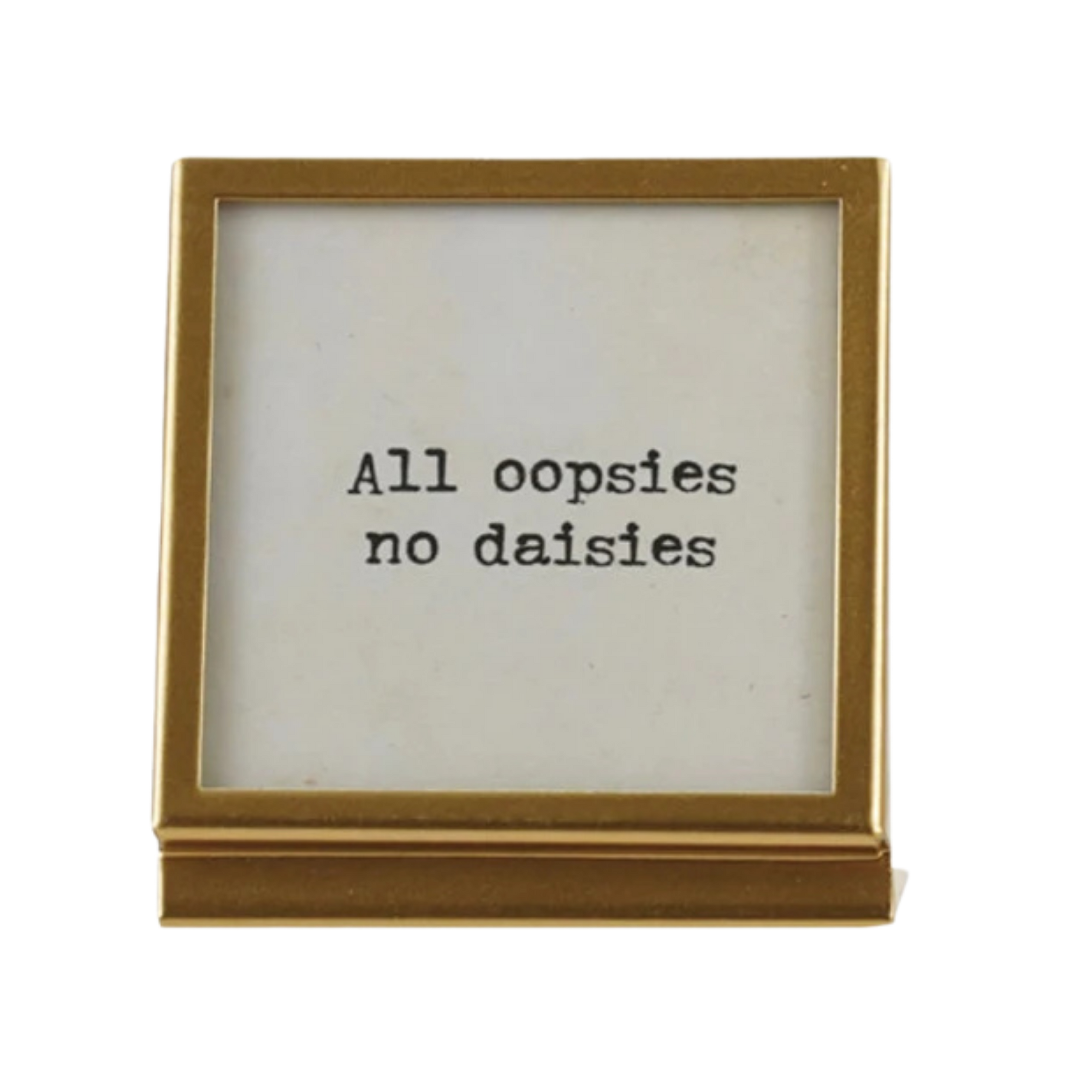 Gold Frame with Saying, square