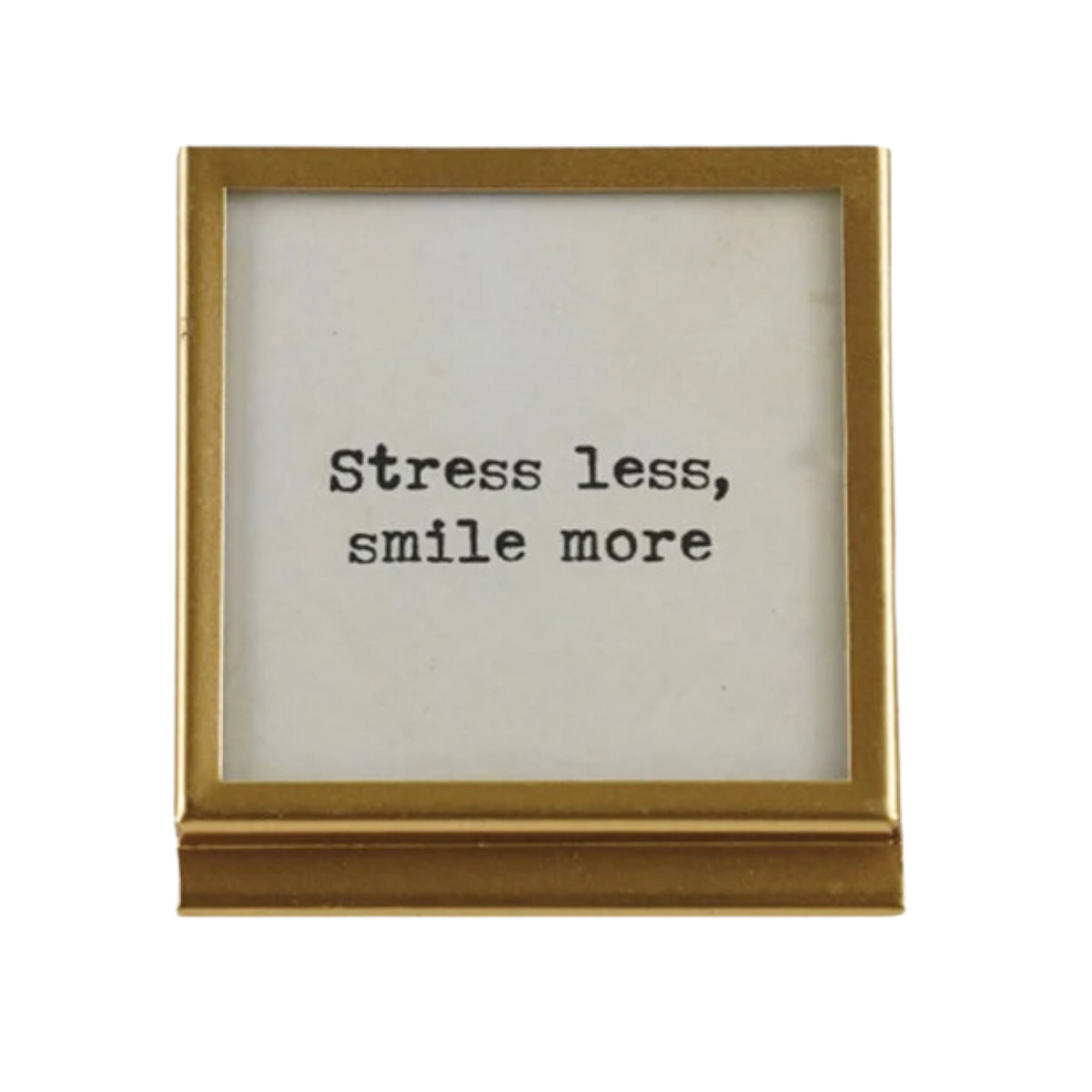 Gold Frame with Saying, square