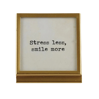 Gold Frame with Saying, square