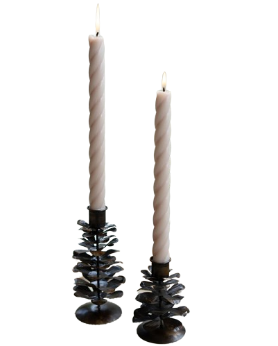 Metal Pine Cone Candle Holder