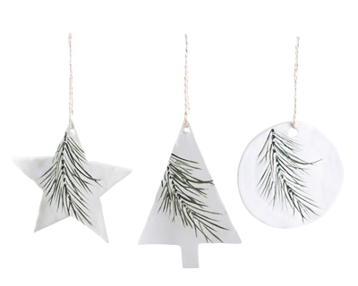 Ceramic Pine Ornament