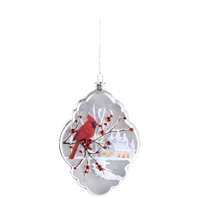 Cardinal Glass Ornament