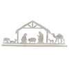 Wooden Nativity Scene, white wash