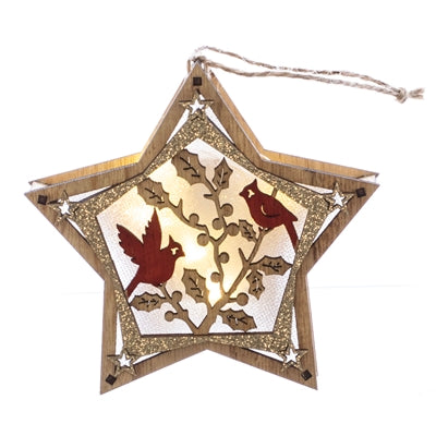Cardinal Star Ornament