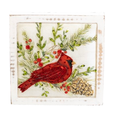Wood Framed Cardinal