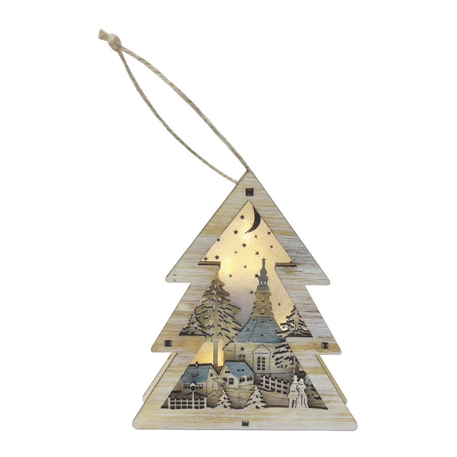 Lit Winter Tree Ornament