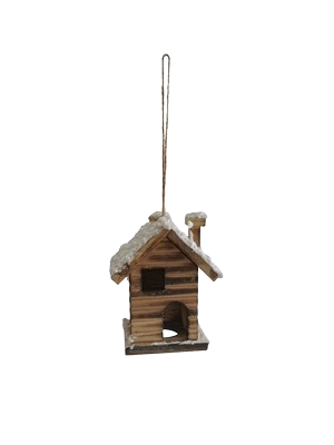 Wood House Ornament