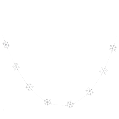 Crystal Snowflake Garland 6’