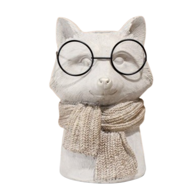 Fox Vase with Glasses