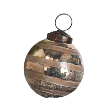 Mercury Striped Glass Ornament