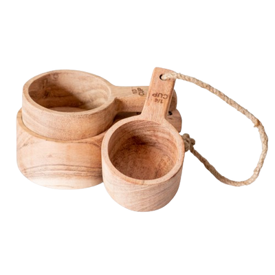 Acacia Wood Measuring Cups