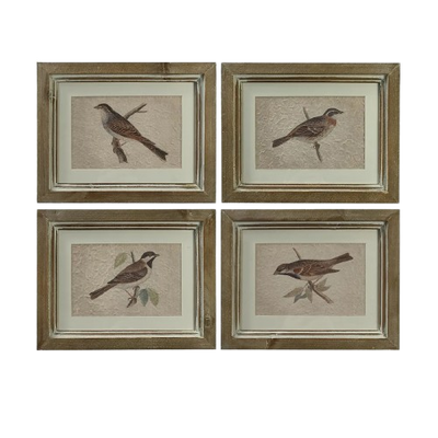 Framed Bird Print, rectangle