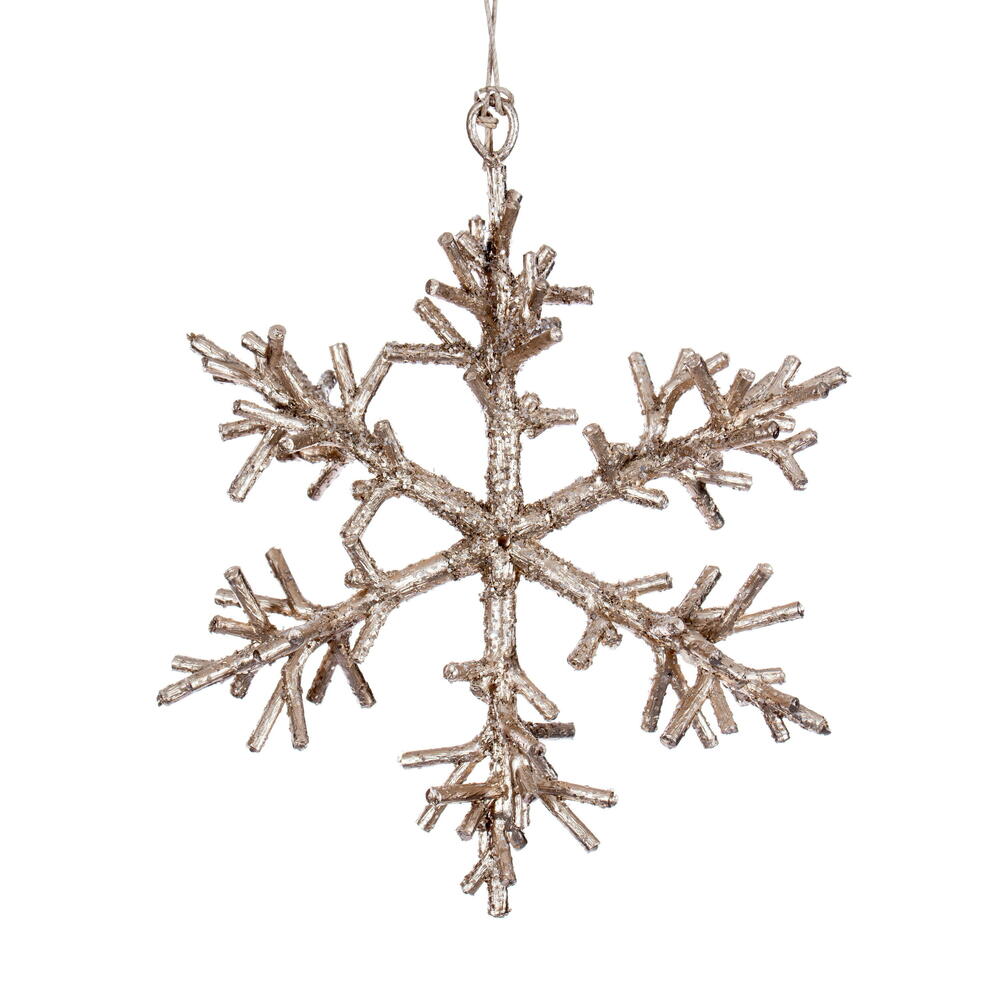 Twig Snowflake (small) champagne