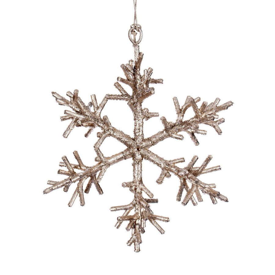 Twig Snowflake (small) champagne