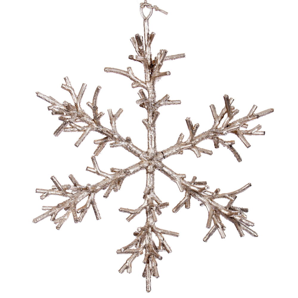 Twig Snowflake (medium) champagne