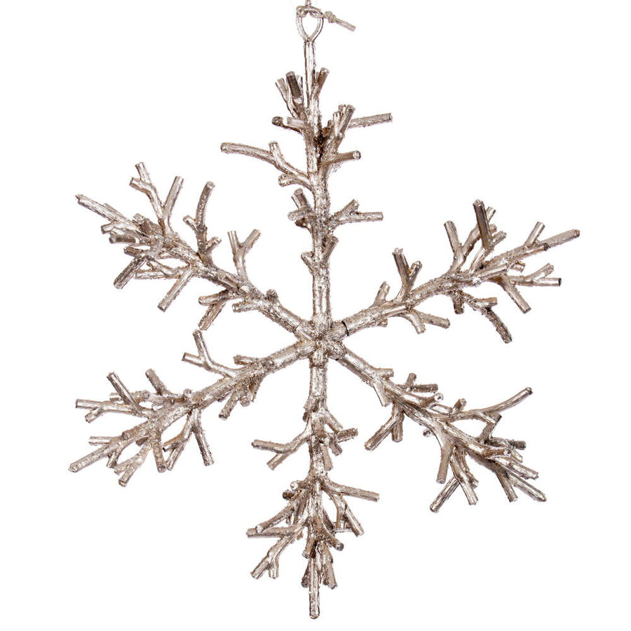 Twig Snowflake (medium) champagne