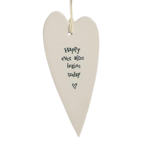 Hanging Porcelain Heart