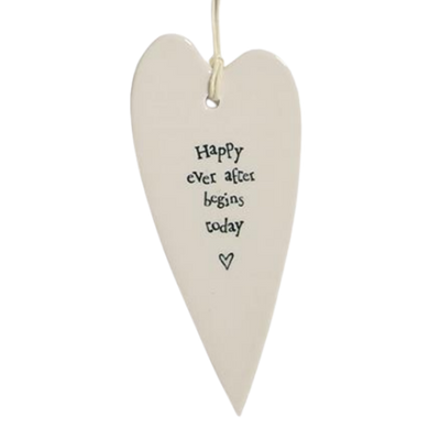 Hanging Porcelain Heart