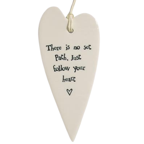 Hanging Porcelain Heart