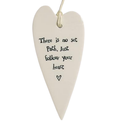 Hanging Porcelain Heart