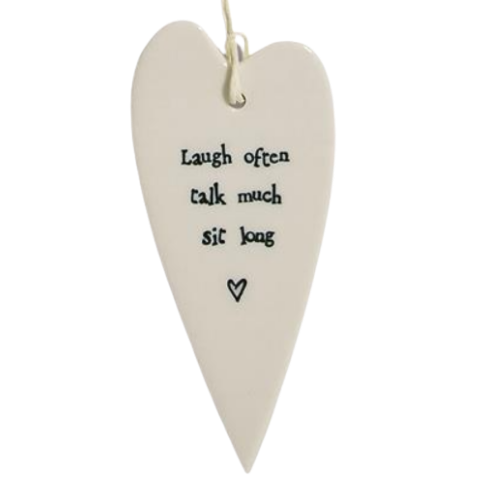 Hanging Porcelain Heart