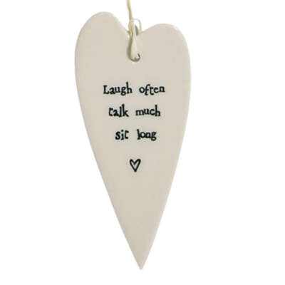 Hanging Porcelain Heart