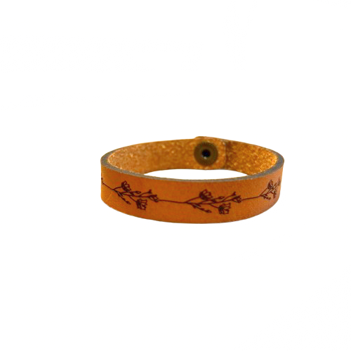 Leather Bracelet - Floral