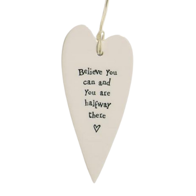Hanging Porcelain Heart