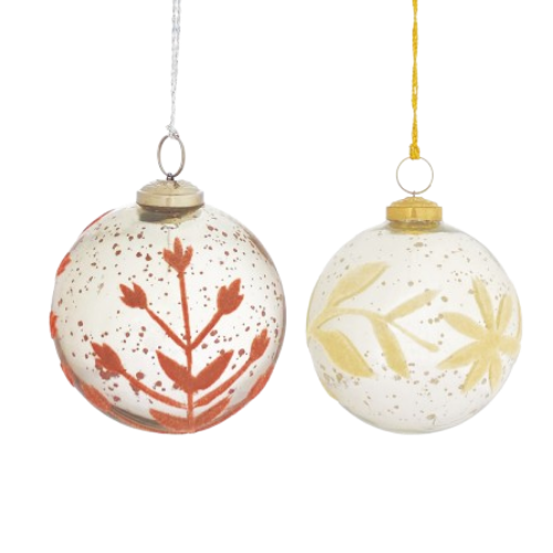 Flocked Ball Ornament
