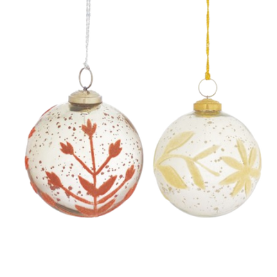 Flocked Ball Ornament