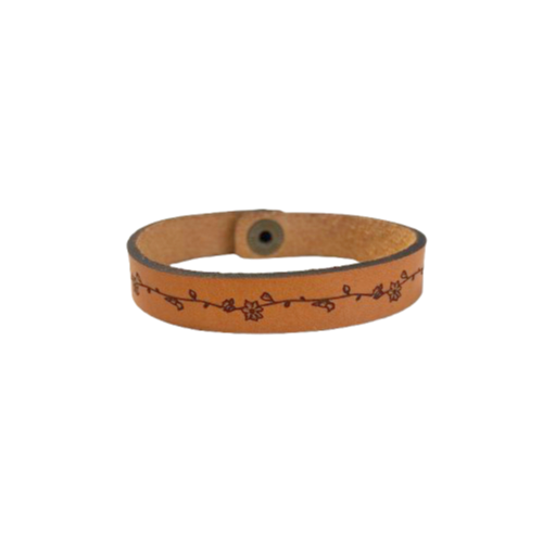 Leather Bracelet - Floral