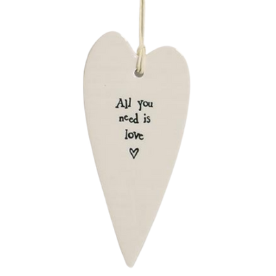 Hanging Porcelain Heart