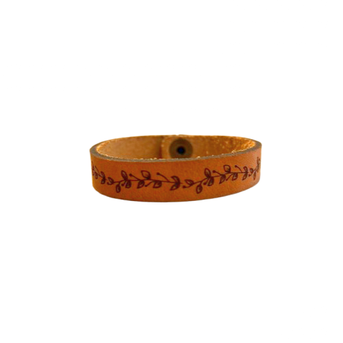 Leather Bracelet - Floral