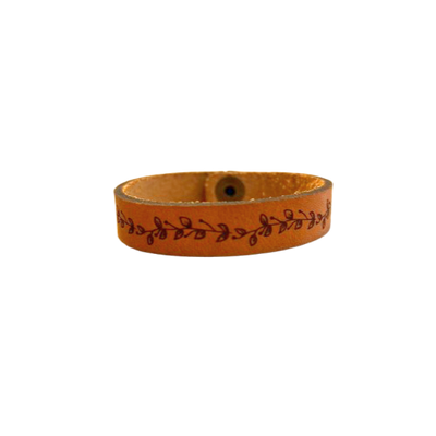 Leather Bracelet - Floral