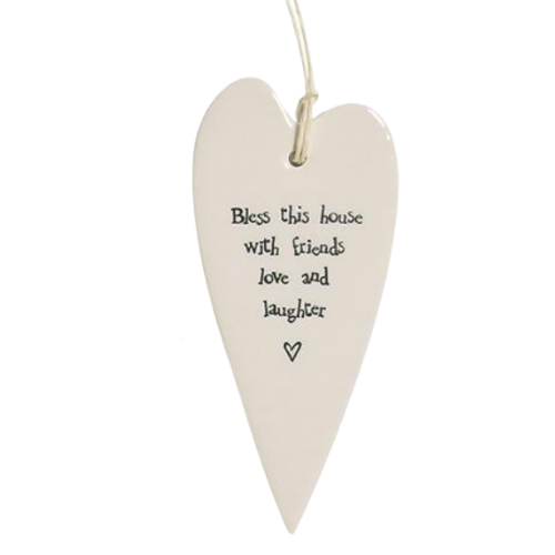Hanging Porcelain Heart