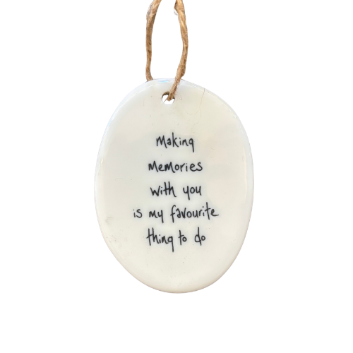 Oval Porcelain Tag