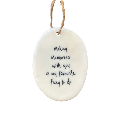 Oval Porcelain Tag