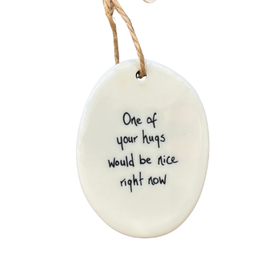 Oval Porcelain Tag