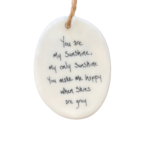 Oval Porcelain Tag
