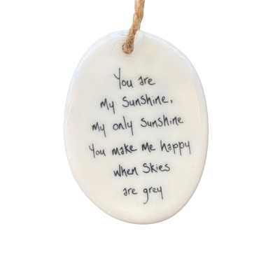 Oval Porcelain Tag