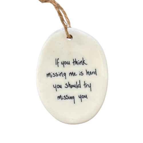 Oval Porcelain Tag