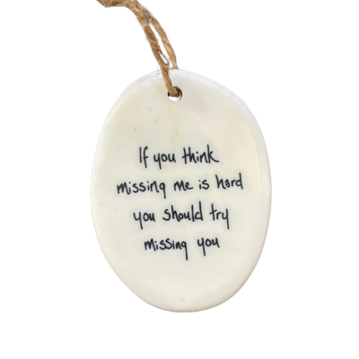 Oval Porcelain Tag