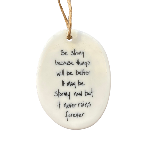 Oval Porcelain Tag