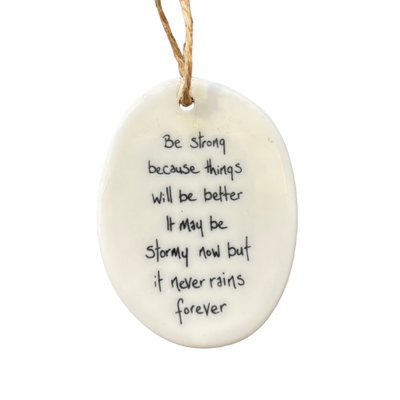 Oval Porcelain Tag
