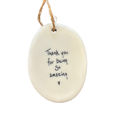 Oval Porcelain Tag