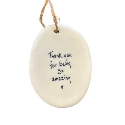 Oval Porcelain Tag