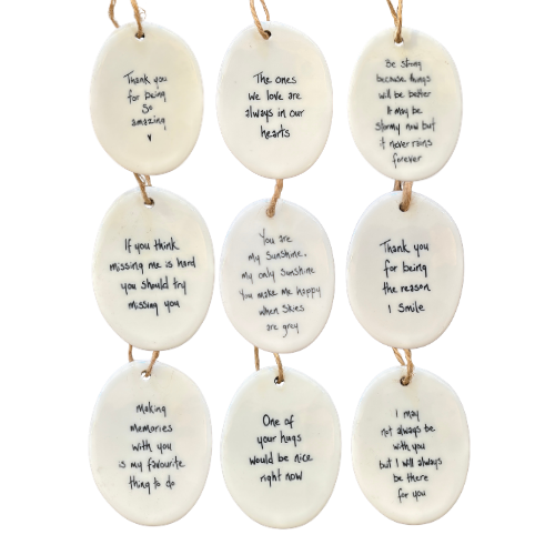 Oval Porcelain Tag