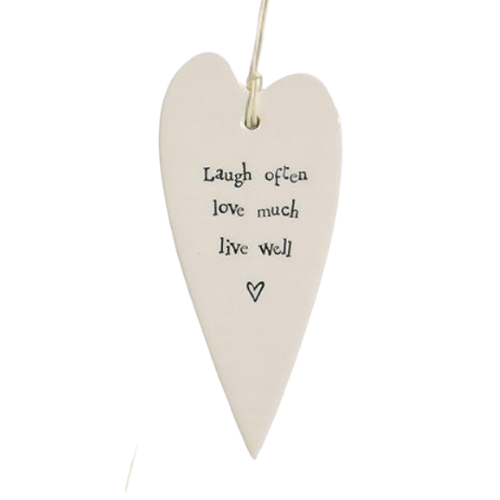 Hanging Porcelain Heart